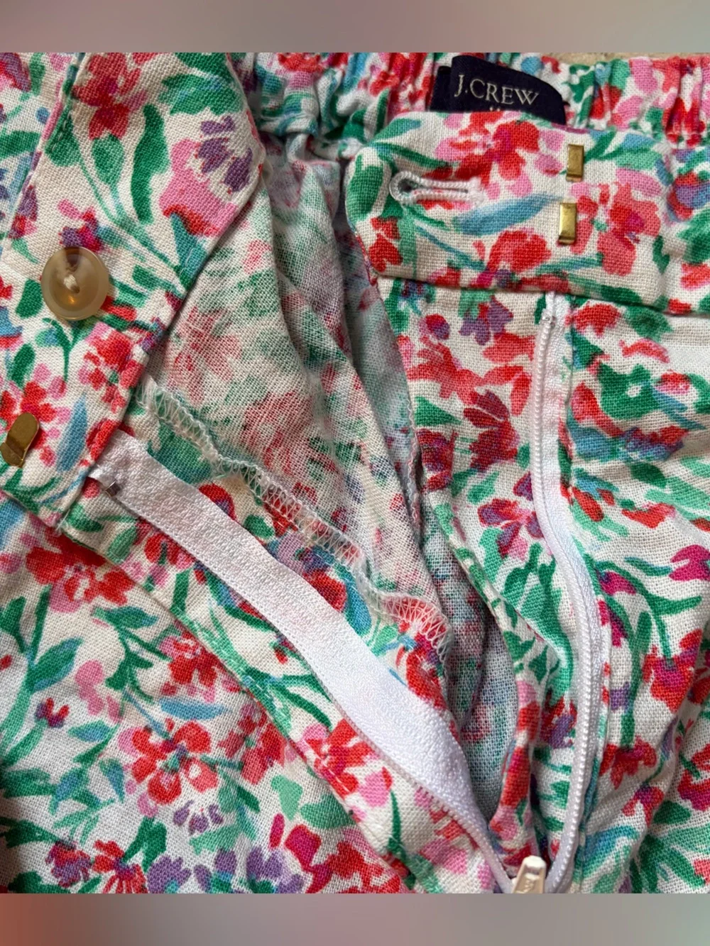 J. Crew Floral Linen Blend Shorts - Size 16